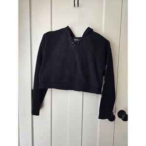 Zelos Cropped Hoodie Sz L PEACE